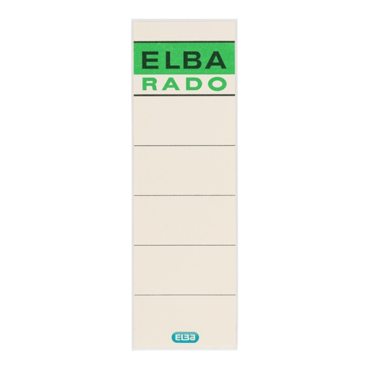 Elba Pack de 100 Unidades Etiquetas Adhesivas L80mm - Facil de Pegar - Medida de 80mm - Color Beige 1