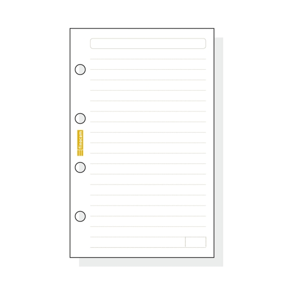 Finocam C141 Recambio para Agendas Classic - Lineas Guia - Formato 601 - 56x89x5mm - Color Blanco 1
