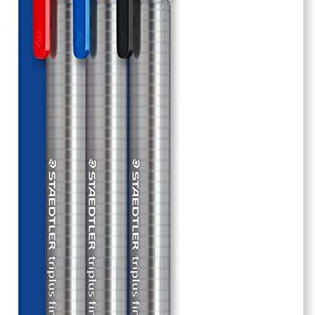 Staedtler Triplus Fineliner 334 Pack de 3 Rotuladores de Punta Fina - Trazo de 0.3mm Aprox - Diseño Ergonomico - Tinta Base de Agua - Colores Surtidos 1