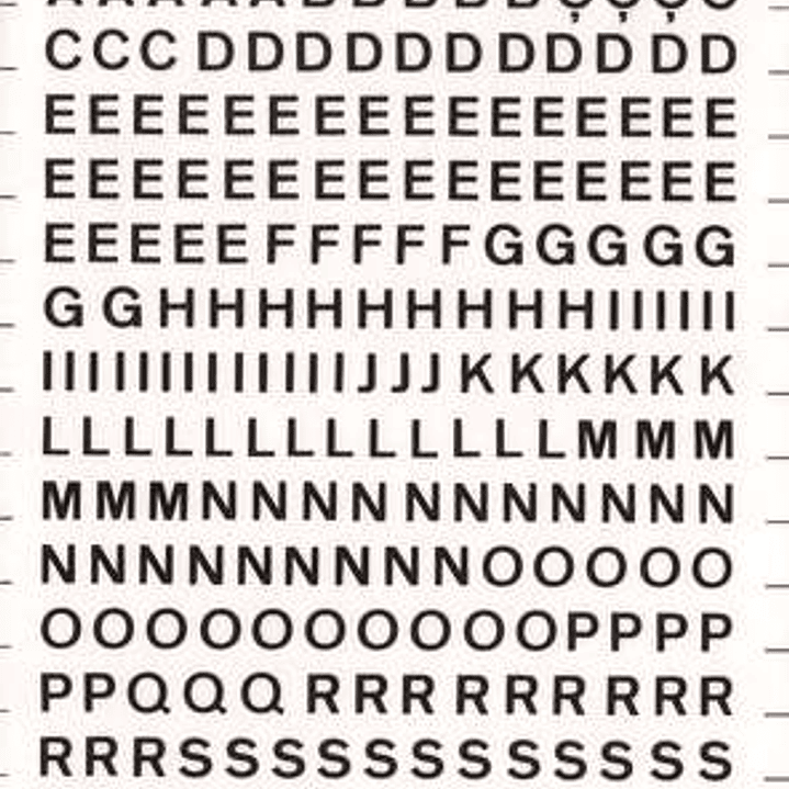 Apli Letras y Numeros Transferibles - 5mm - 339 Caracteres - Negros 1