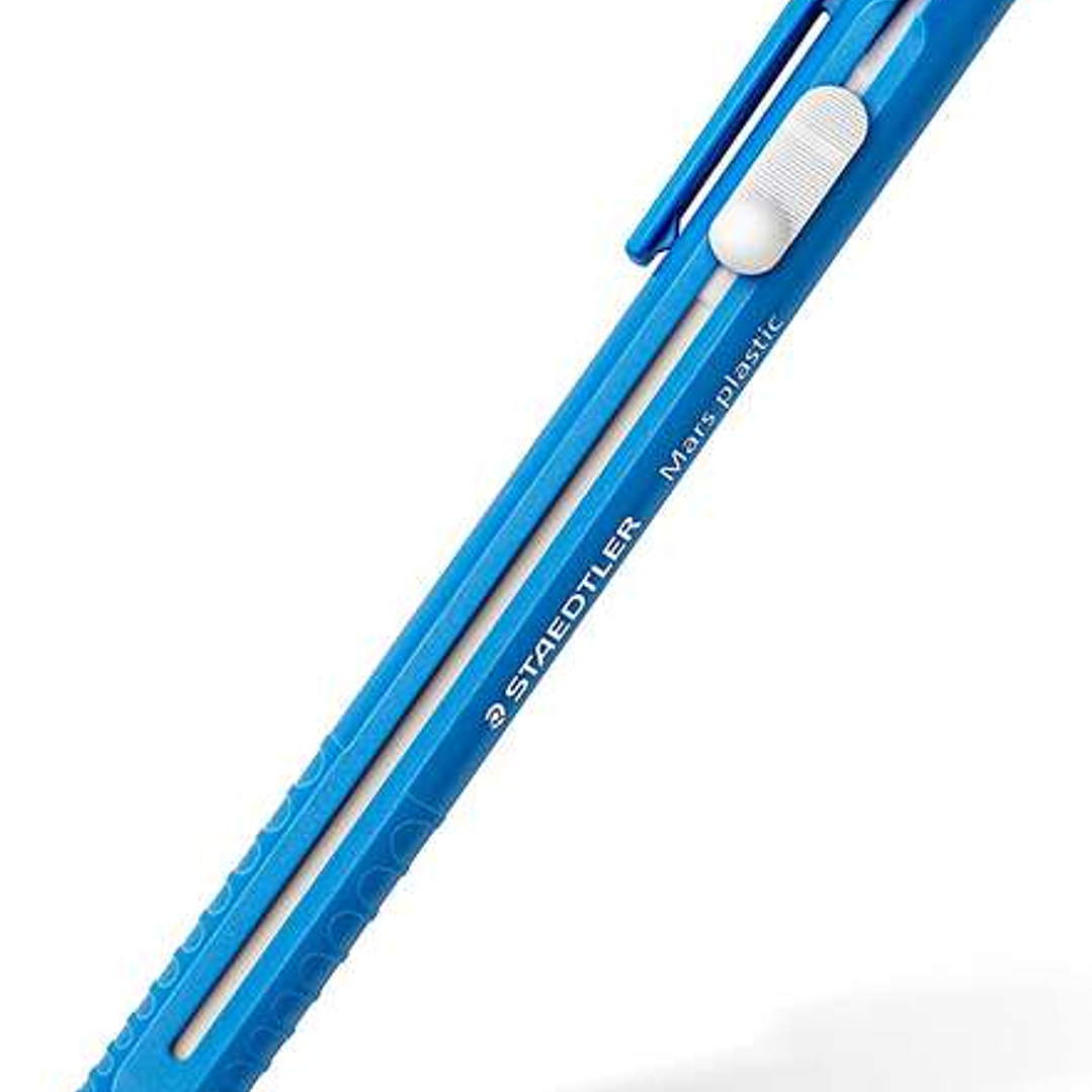 Staedtler Mars Plastic 528 50 Portagomas en Forma de Lapiz - Con Cursor para Deslizar la Goma - Sin Ftalatos ni Latex 1