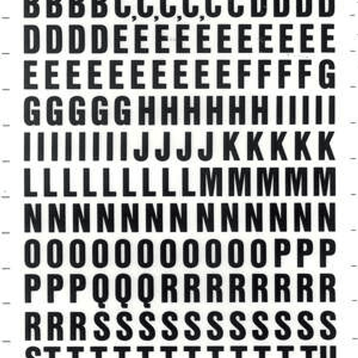 Apli Letras Transferibles Mayusculas Negras 8mm - Facil Aplicacion - 263 Caracteres - Resistente al Agua - Versatil - Negro 1