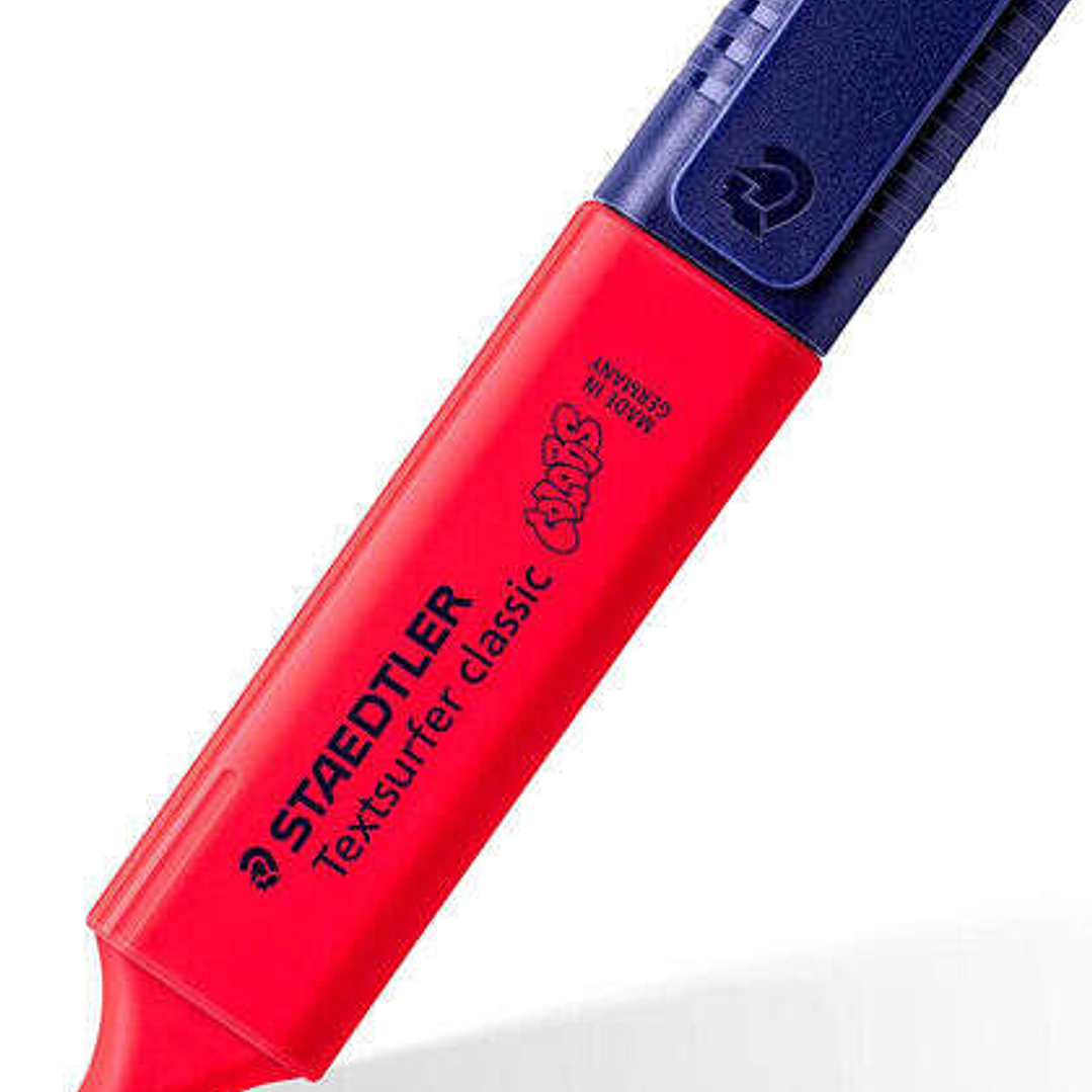 Staedtler Textsurfer Classic 364 Marcador Fluorescente - Punta Biselada - Trazo entre 1 - 5mm - Tinta con Base de Agua - Color Rojo 1