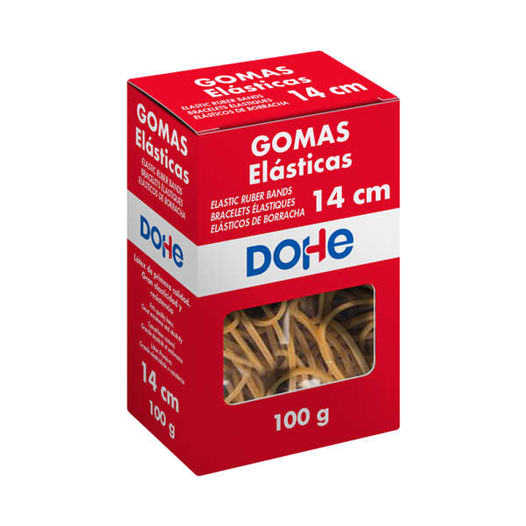 Dohe Goma de Borrar Resistente - Longitud 14cm - Fabricada en Latex de Gran Elasticidad - Caja de 100gr 1