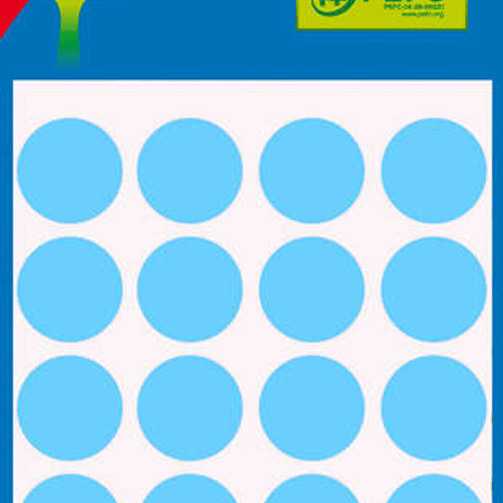 Apli Minibolsa de 100 Etiquetas Redondas Ø 19mm - 5 Hojas por 20 Etiquetas - Adhesivo Permanente - Aptas para Escritura con Lapiz, Boligrafo y Rotulad 1