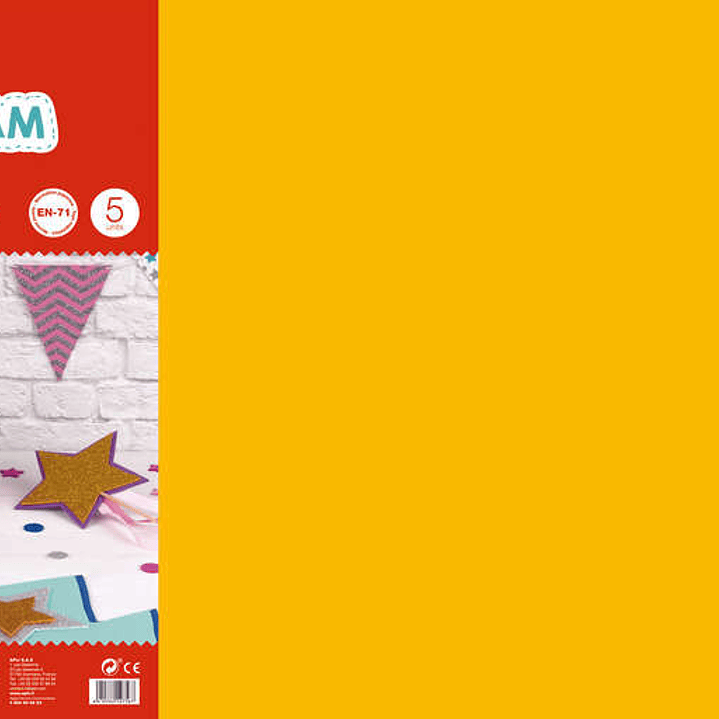 Apli Goma Eva Naranja 600x400 - 5 Hojas de Tamaño Grande y Flexible - Ideal para Manualidades y Decoracion 1