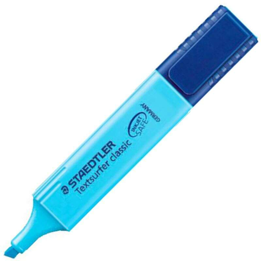 Staedtler Textsurfer Classic 364 Marcador Fluorescente - Punta Biselada - Trazo entre 1 - 5mm - Tinta con Base de Agua - Color Azul 1