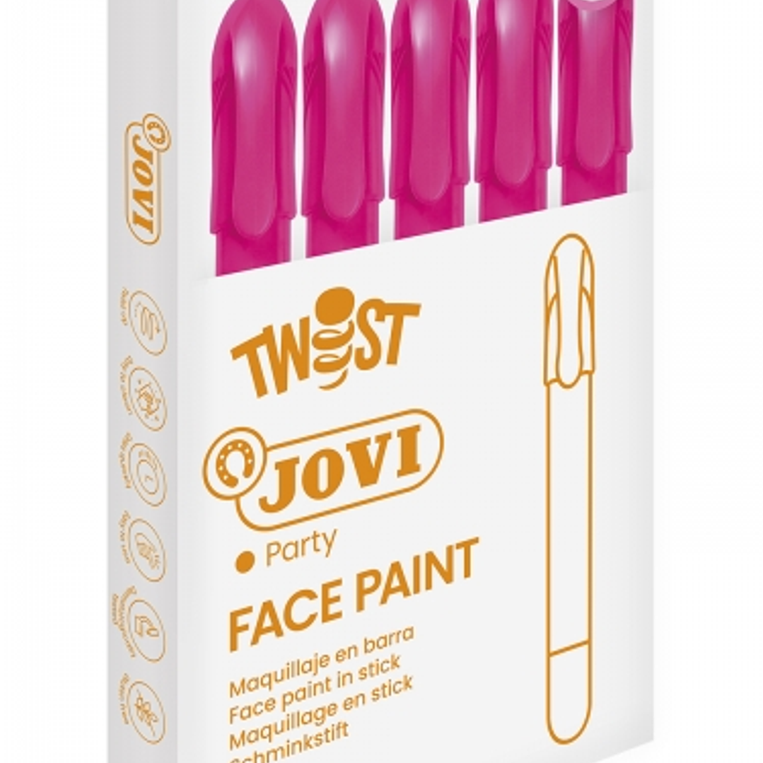 Jovi Twist Stick de Pintura de Cara - Hipoalergenico - Base Agua - Facil Aplicacion - Gran Cobertura - Seca Rapido - Facil de Retirar - sin Parabenos  1