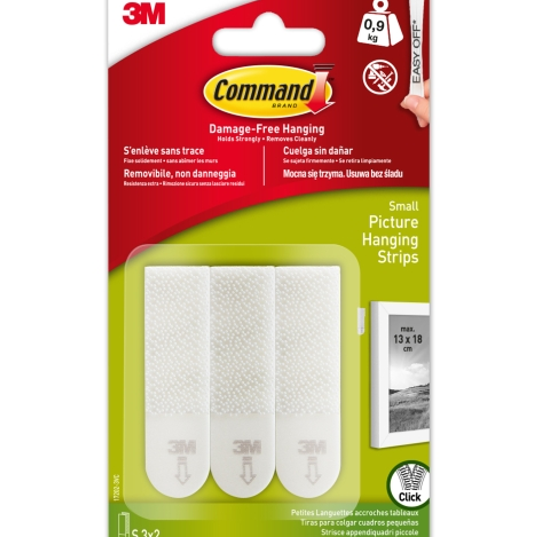 Command Tiras Adhesivas para Colgar Cuadros - Color Blanco 1