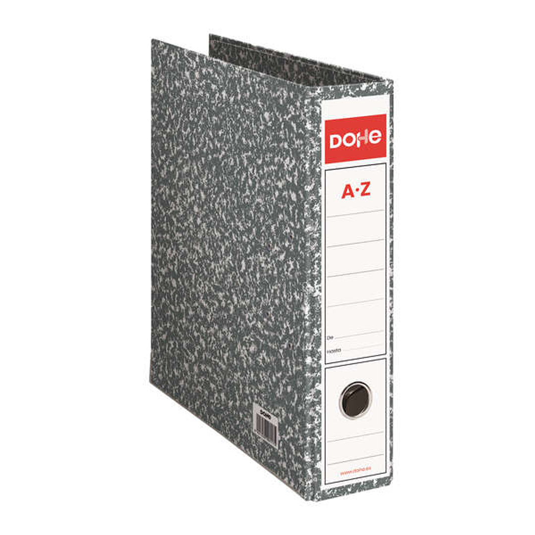 Dohe Archiclas Archivador de Palanca Formato Folio 287x350x75mm - Cubierta Carton Forrado - Lomo Ancho con Ollao - Cantoneras Metalicas - Color Gris J 1