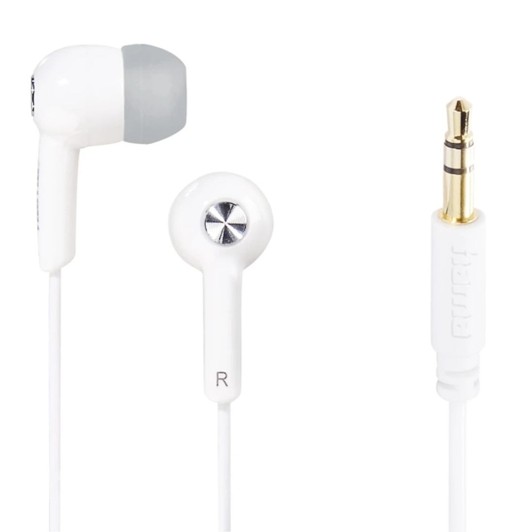 Hama Gloss Auriculares con Cable de 1.2m - Estereo - Jack 3.5mm - Color Blanco 1