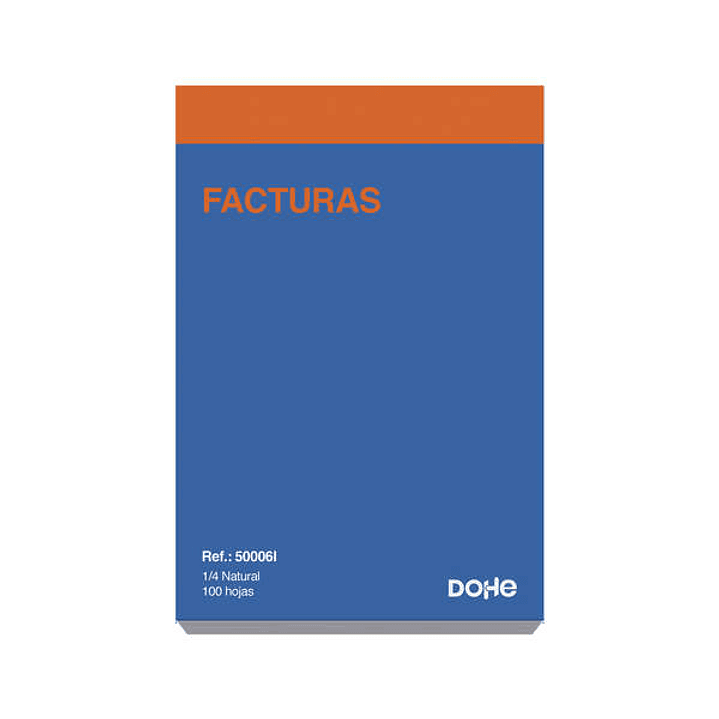 Dohe Talonarios Preimpresos a Dos Tintas - 100 Hojas - Cuarto Natural - Sencillo 1