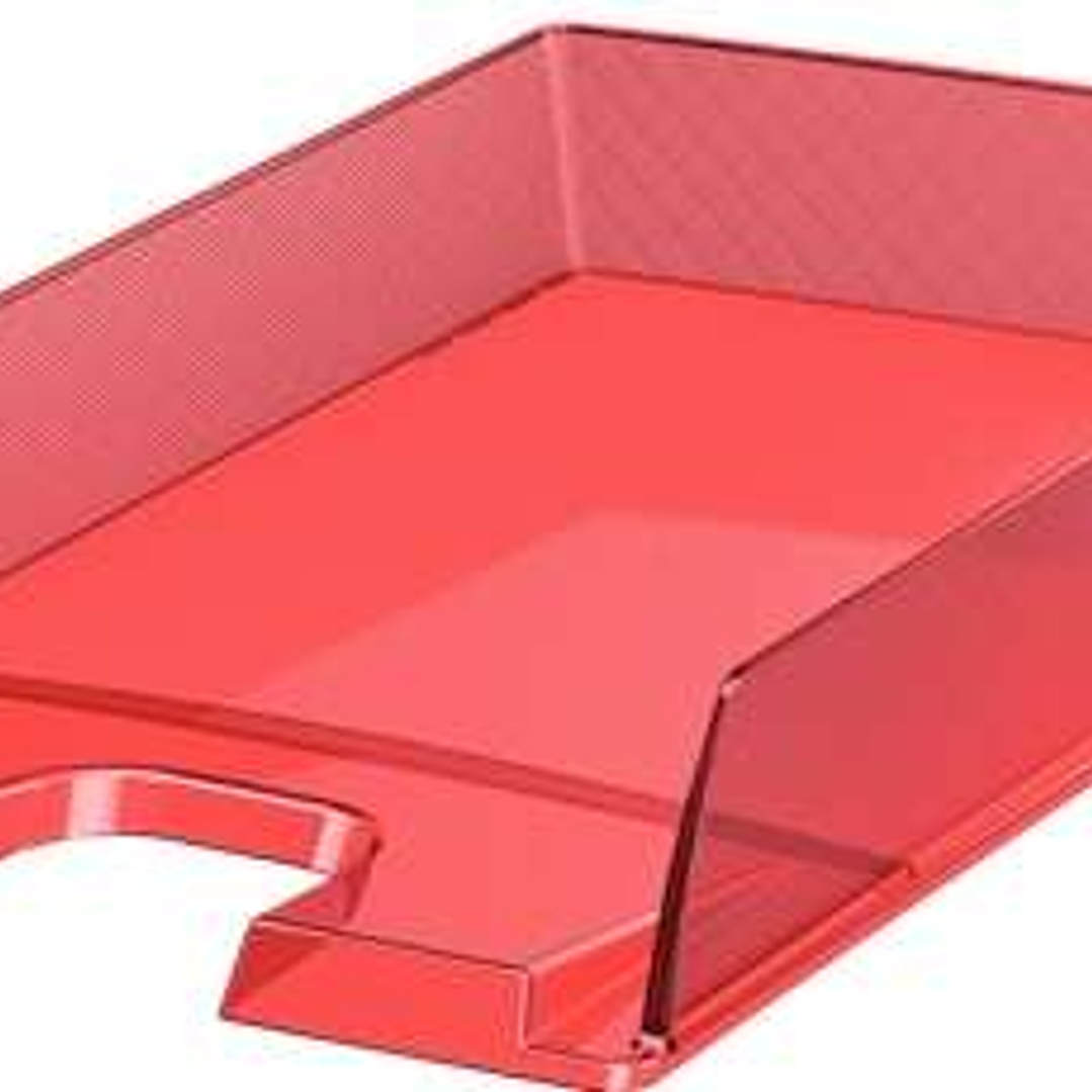 Esselte Europost Bandeja Portadocumentos - Plastico Transparente - Formato Vertical - A4 - Color Rojo 1