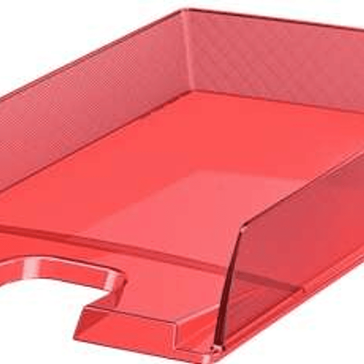 Esselte Europost Bandeja Portadocumentos - Plastico Transparente - Formato Vertical - A4 - Color Rojo 1