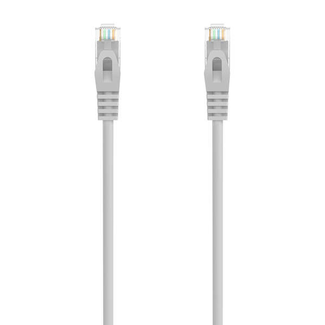 Aisens Cable de Red Latiguillo RJ45 LSZH Cat.6A 500 MHZ UTP AWG24 - 0.3m - Libre de Halogenos - 10 Gigabit/s - Color Gris 1