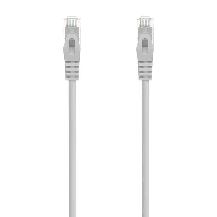 Aisens Cable de Red Latiguillo RJ45 LSZH Cat.6A 500 MHZ UTP AWG24 - 0.3m - Libre de Halogenos - 10 Gigabit/s - Color Gris 1