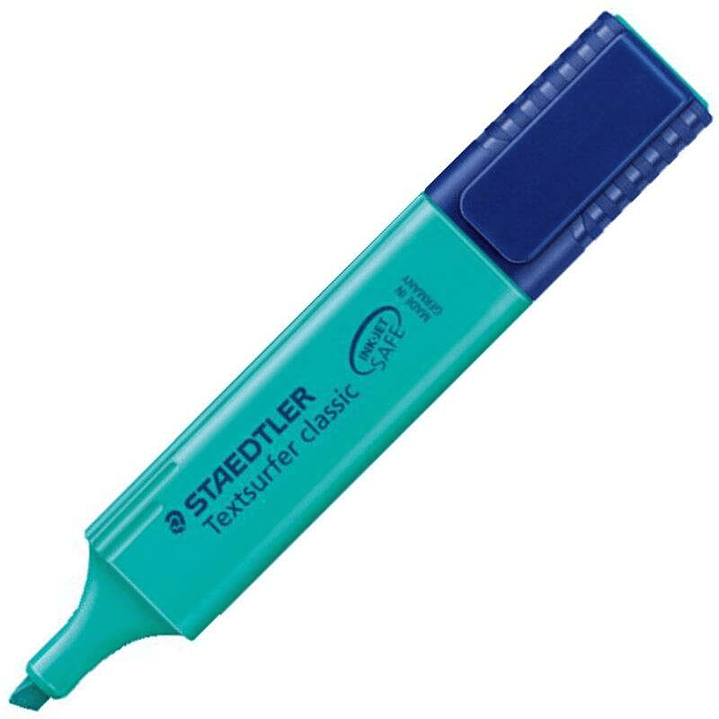 Staedtler Textsurfer Classic 364 Marcador Fluorescente - Punta Biselada - Trazo entre 1 - 5mm - Tinta con Base de Agua - Color Turquesa 1