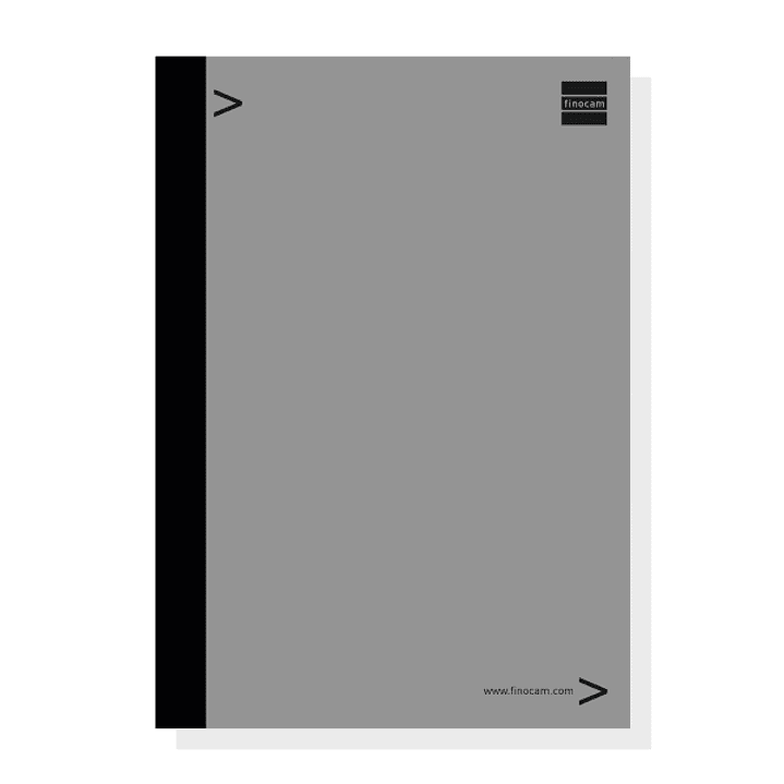 Finocam Bloc de Notas para Agendas Duo - Formato E40 - 210x5x297mm - Color Gris 1