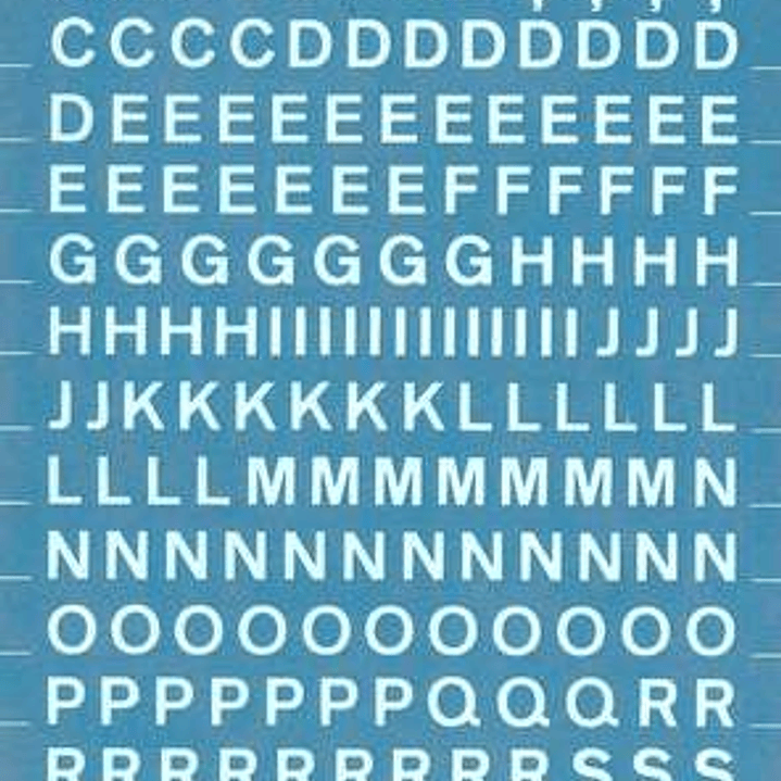 Apli Letras Transferibles Blancas 6mm - 258 Caracteres - Facil Aplicacion - Gran Adherencia - Versatil Blanco 1