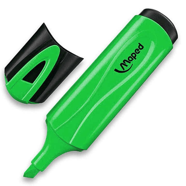 Maped Peps Classic Marcador Fluorescente - Punta Biselada - Trazo de 1 a 5mm - Ideal para Subrayar y Resaltar - Color Verde 1