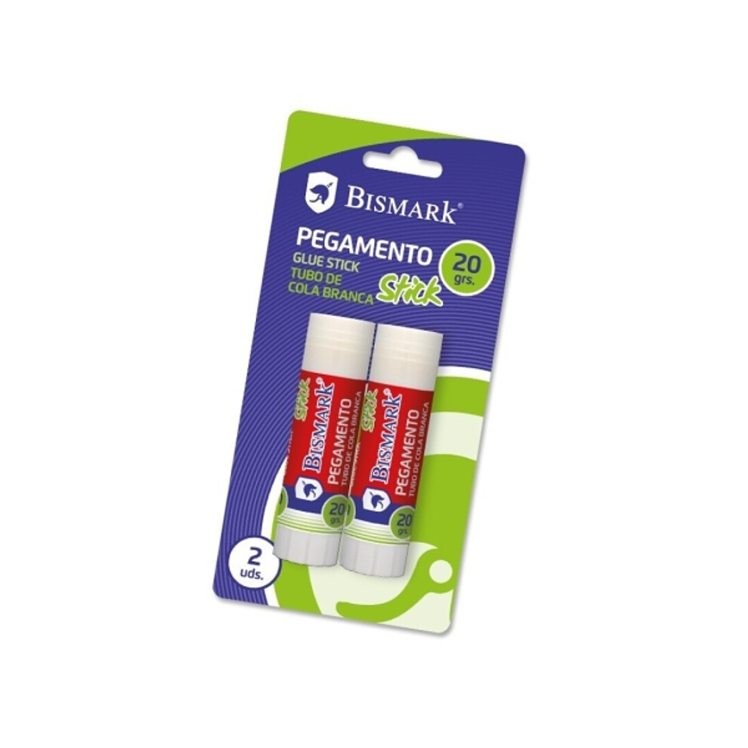 Bismark Pack de 2 Barras de Pegamento 20gr - Multiusos - Sin Disolventes - Uso Escolar 1