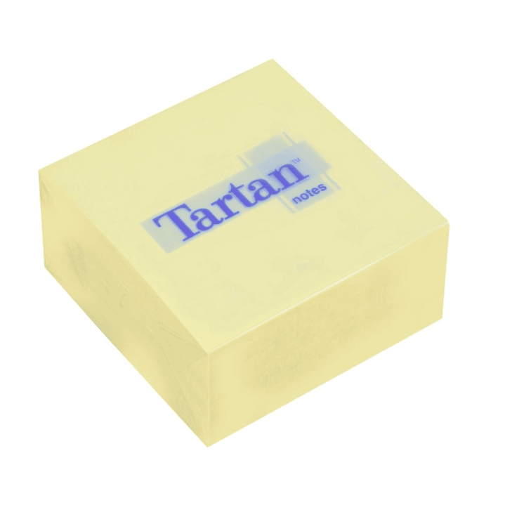 Tartan Cubo de 400 Notas Adhesivas Reposicionables - 76x76mm - Color Amarillo Claro 1