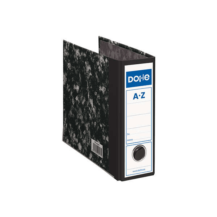 Dohe Archivadores Jaspeados - 300x250mm - Carton Forrado con Papel Impreso - Cantoneras Metalicas - Ollao y Palanca de Maxima Calidad - Color Negro 1