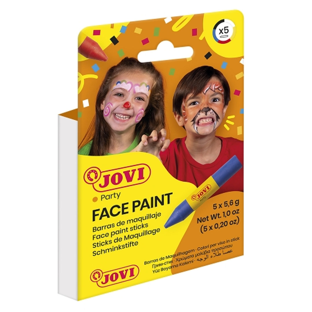 Jovi Estuche de 5 Barras Maquillaje 5,6gr - Seguro E Inocuo - Facil de Limpiar - Diseñado en Barcelona - Color Surtido 1