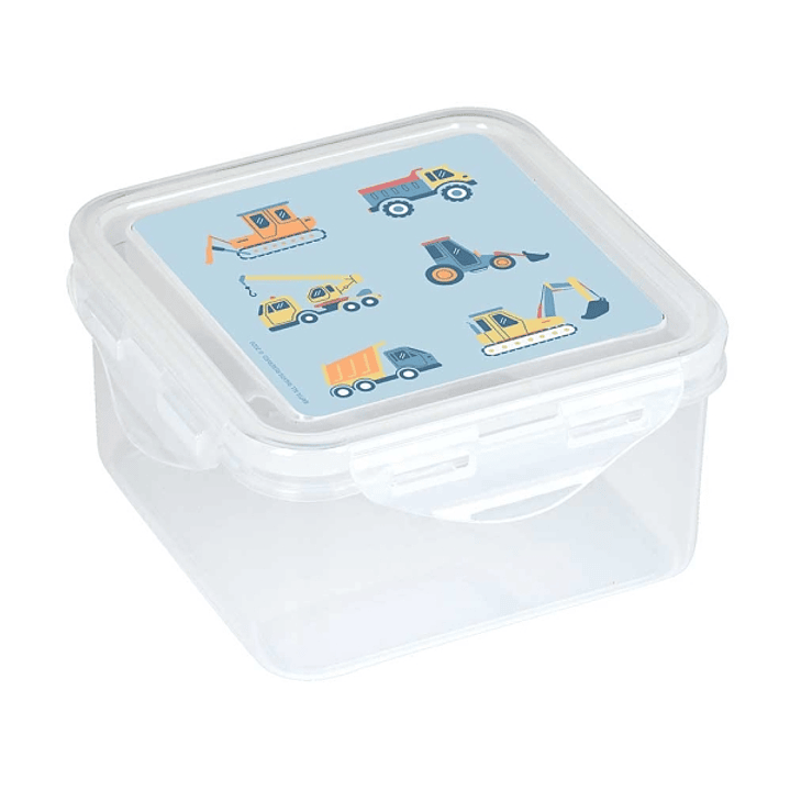 Safta Gruas Fiambrera de 1.27L - PVC sin BPA - Cierre Hermetico a Presion - 130x130x75mm - Color Transparente 1