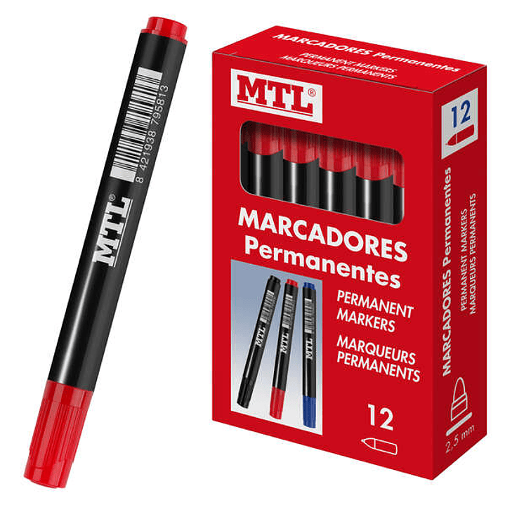 Dohe Marcadores Permanentes - Punta Conica de 2mm - Resistente al Agua y Secado Rapido - Ideal para Rotular en Cualquier Superficie 1