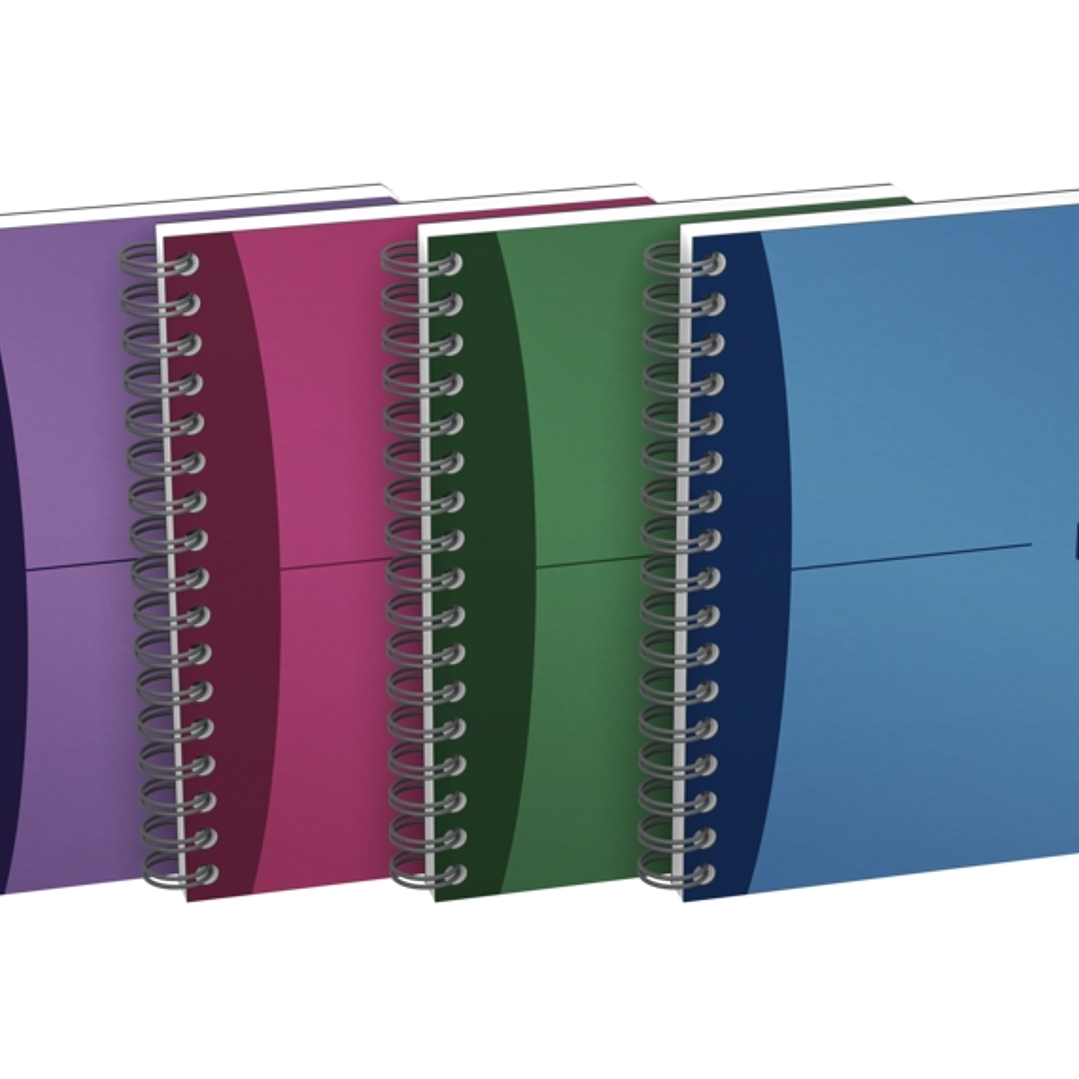 Oxford Office Urban Mix A6 Cuaderno A6 Espiral 90 Hojas Cuadricula 5x5mm - Tapa de Plastico Opaco - Colores Surtidos 1