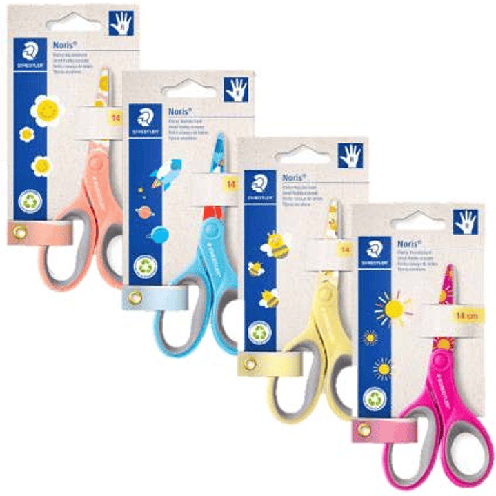 Staedtler Noris 965 Tijera Escolar 14cm - Agarre Ergonomico Suave - Cuchillas Romas - Colores Surtidos 1