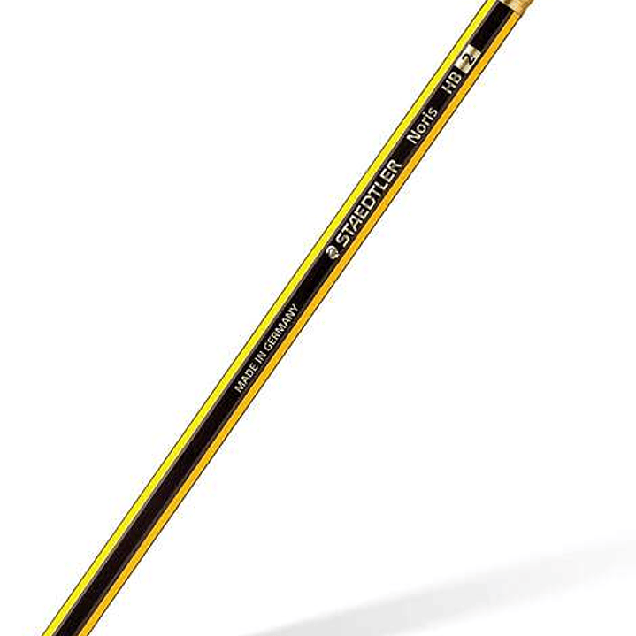 Staedtler Noris 122 Lapiz de Grafito Hexagonal con Goma - Mina HB - Resistencia a la Rotura - Sin PVC ni Latex 1