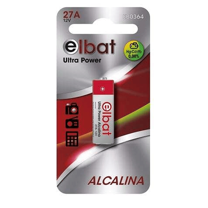 Elbat Pila Alcalina 27A 12V 1