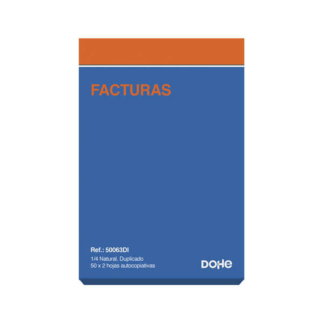 Dohe Talonarios Preimpresos a Dos Tintas en Papel Autocopiativo - 100 Hojas - Cuarto Natural - Duplicado 1