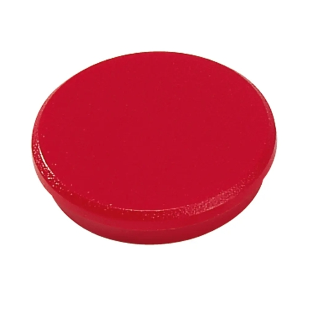 Dahle 95532 Pack de 10 Imanes para Pizarra Blanca - Diametro de 32mm - Color Rojo 1