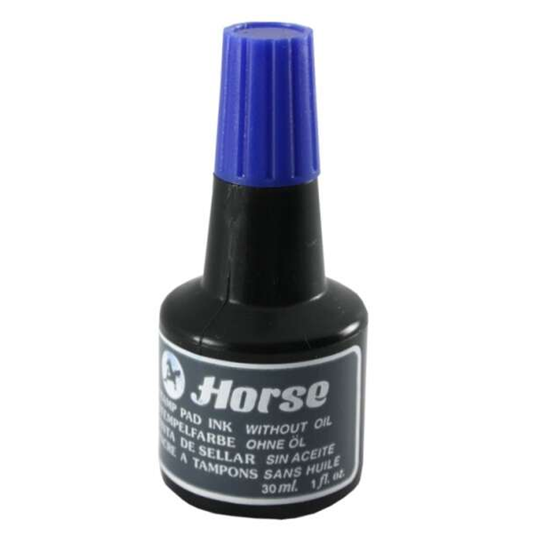 Horse Bote de Tinta para Tampon 30ml - Sin Aceite - Color Azul 1
