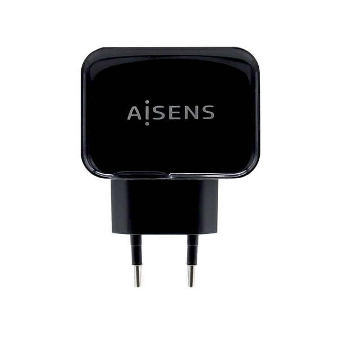 Aisens Cargador USB 17W 5V/3.4A - 2xUSB con Control AI - Color Negro 1