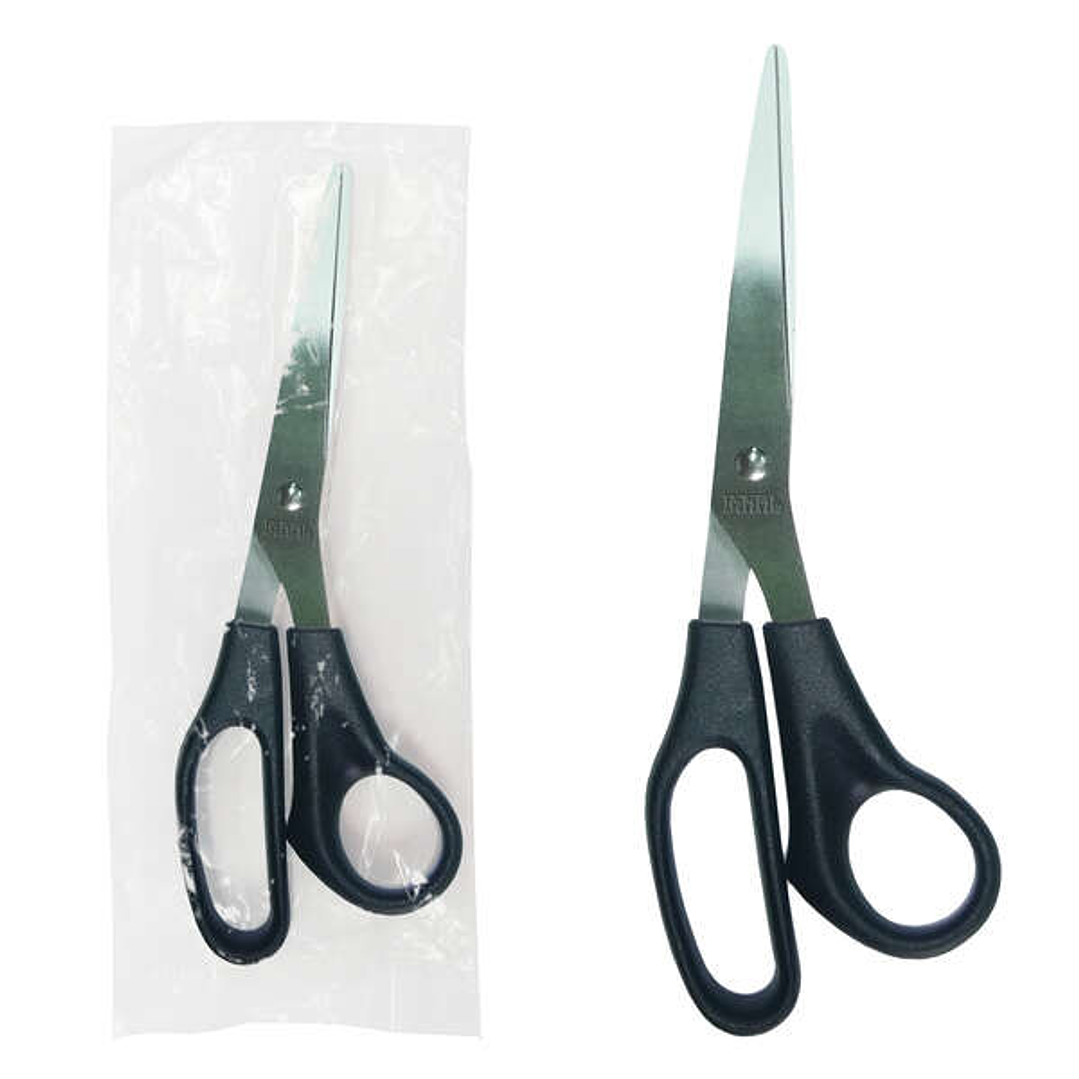 Dohe Tijera de Acero Inoxidable - Puntas Redondeadas - Mango Ergonomico de Plastico - Color Negro - en Bolsa de Plastico Individual 1