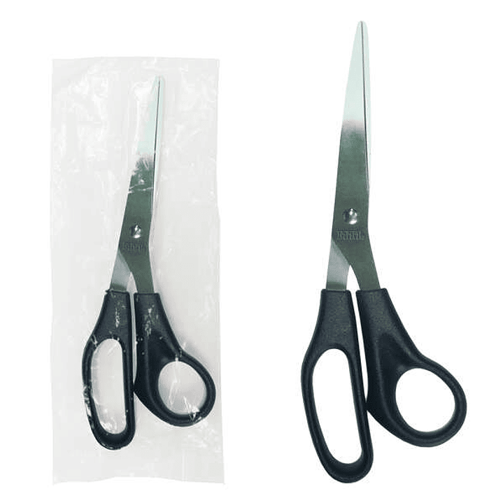 Dohe Tijera de Acero Inoxidable - Puntas Redondeadas - Mango Ergonomico de Plastico - Color Negro - en Bolsa de Plastico Individual 1