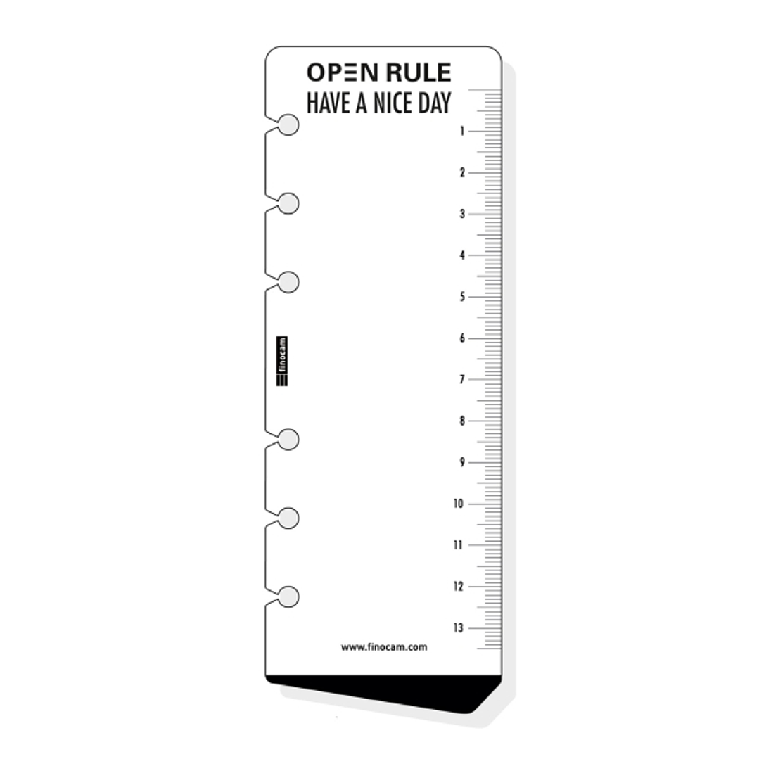 Finocam R459 Regla para Agendas Open - Formato 400 - 57x161mm - Color Blanco 1