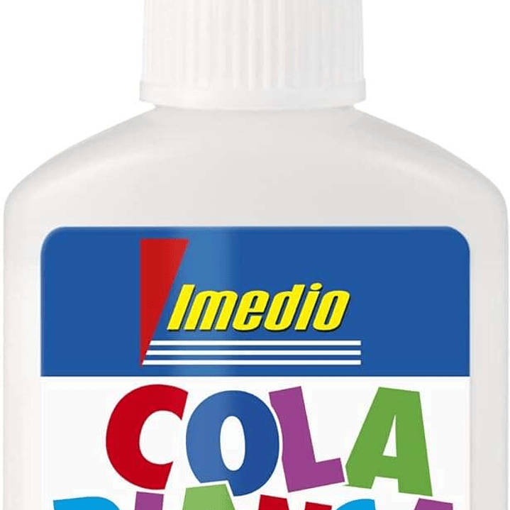 Imedio Cola Blanca Escolar 40gr - Sin Disolventes - Bote Blando Ideal para Niños - Con Espatula Incorporada 1