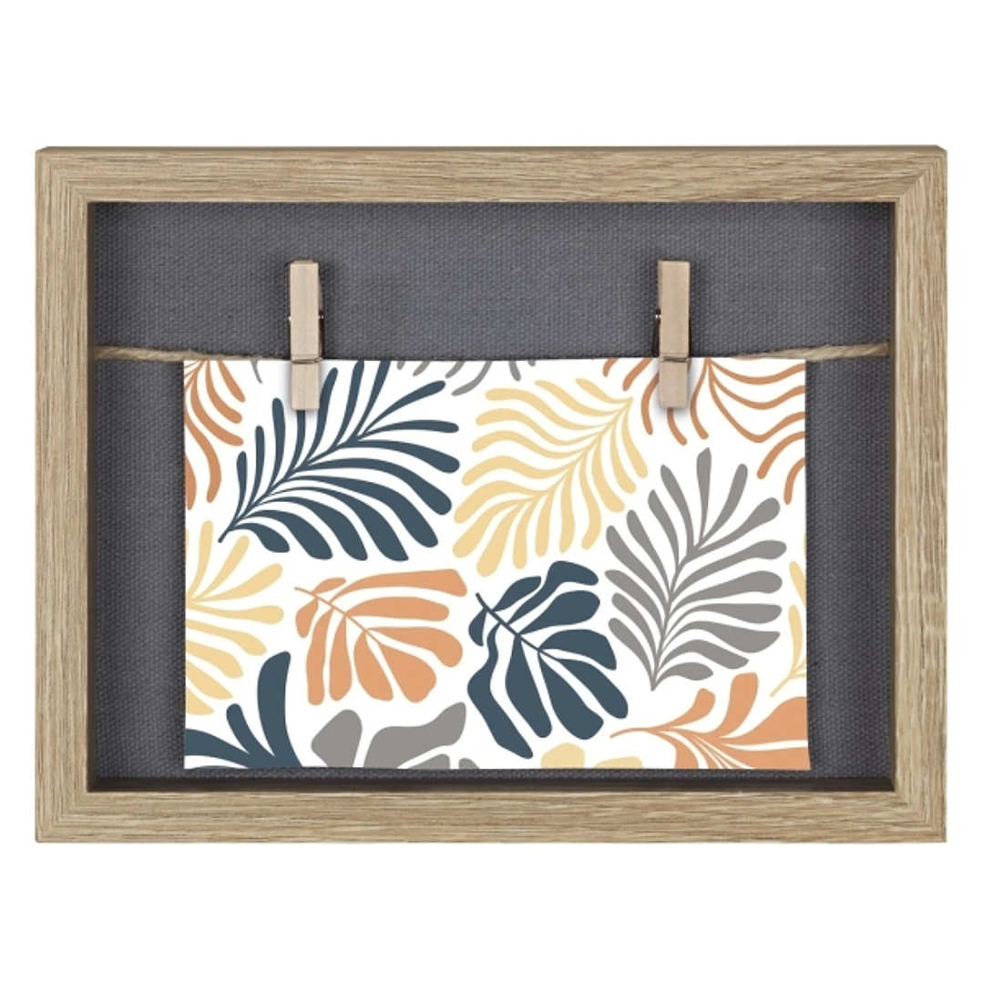 Hama Muro Marco de Fotos con Cordon - Madera MDF - 21.5x16.5x3.2cm - Color Marron 1