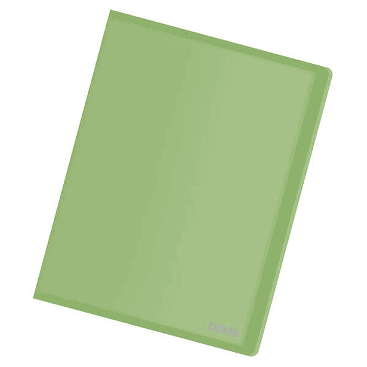 Dohe Carpeta con 20 Fundas Transparentes Soldadas A4 80mic - Tapa Flexible de Polipropileno - Color Verde 1