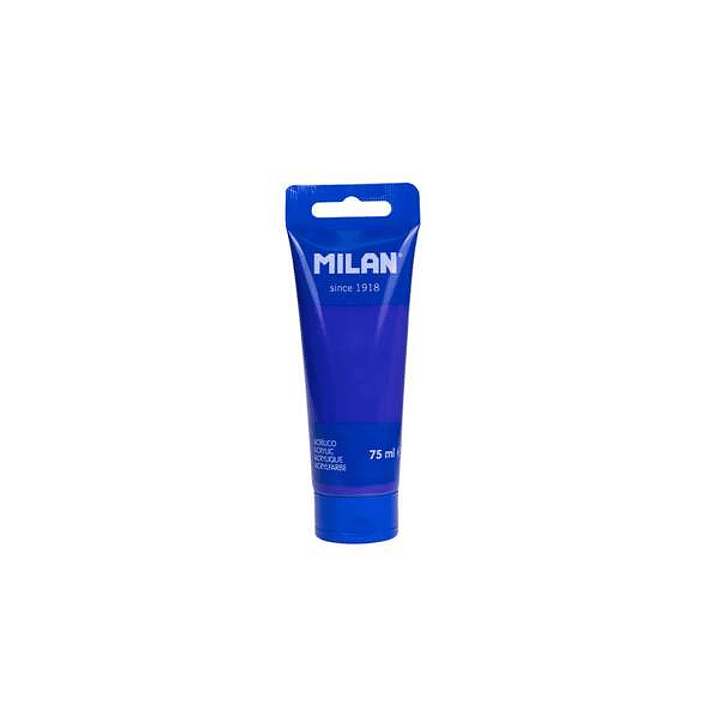 Milan Tubo de Pintura Acrilica 75ml - Pigmentos de Alta Calidad - Mezclable - Color Azul Marino 1