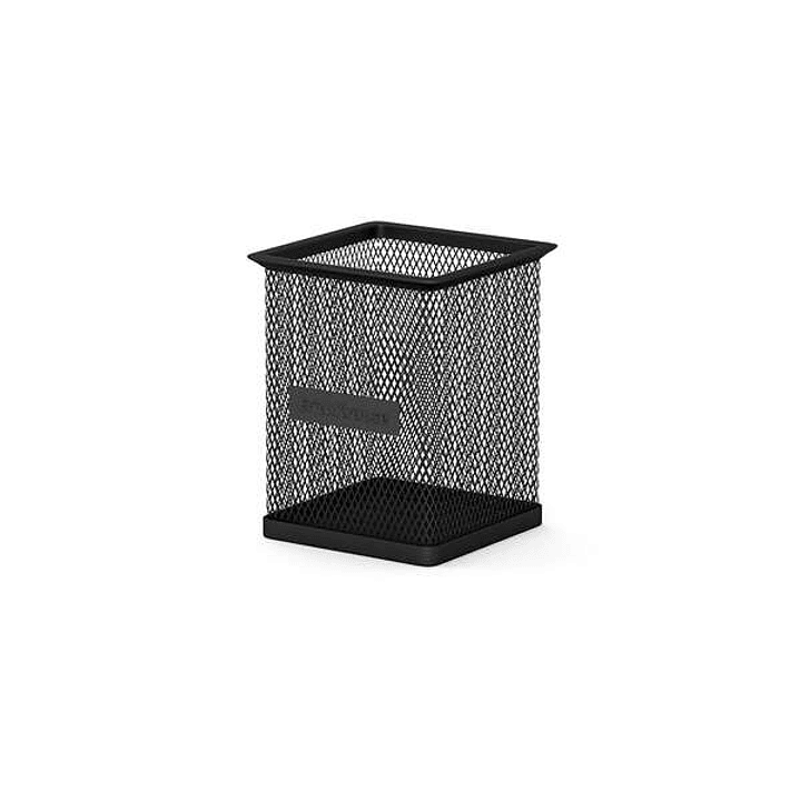 Erichkrause Compass Classic Portalapices Cuadrado 80×80×95mm - Elaborado en Acero Inoxidable - Color Negro 1