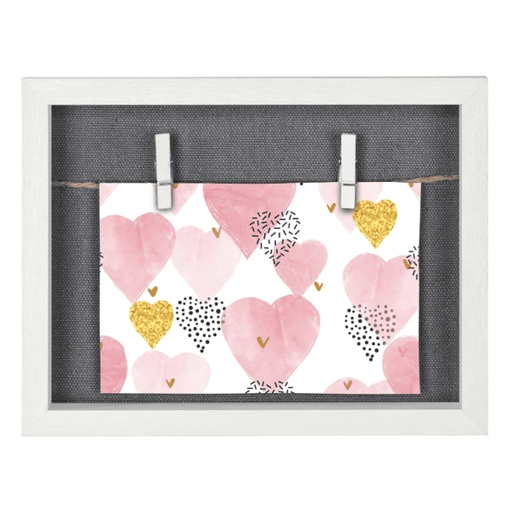 Hama Muro Marco de Fotos con Cordon - Madera MDF - 21.5x16.5x3.2cm - Color Blanco 1