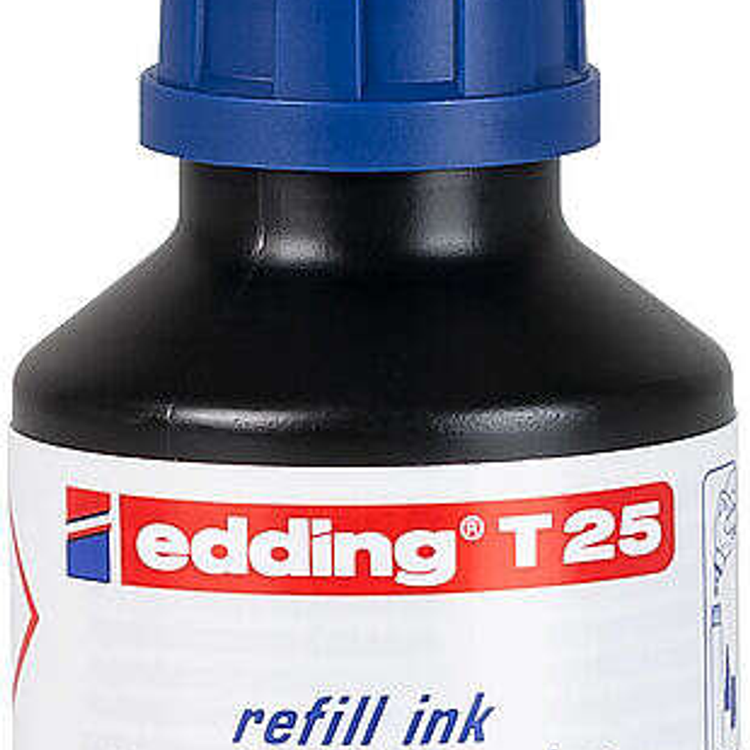 Edding T25 Bote de Recarga para Rotulador Permanente - Capacidad 30ml - Color Azul 1
