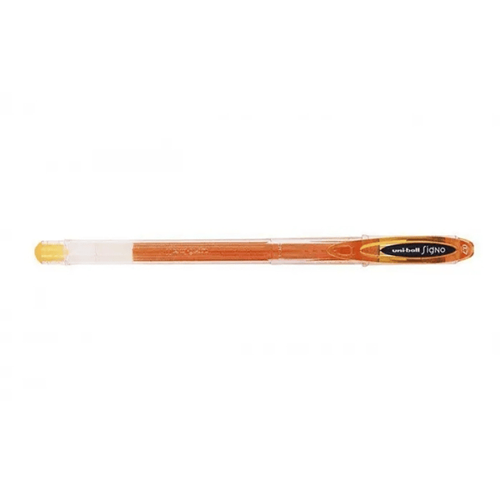 Uni-ball Signo UM-120 Boligrafo de Tinta Gel - Punta de Bola 0.7mm - Tinta Resistente al Agua y Luz - Color Naranja 1