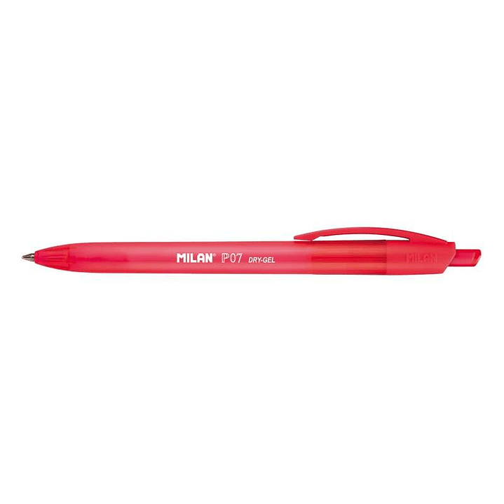 Milan P07 Dry-Gel Boligrafo de Gel Retractil - Punta 0.7mm - Secado Rapido - Color Rojo 1